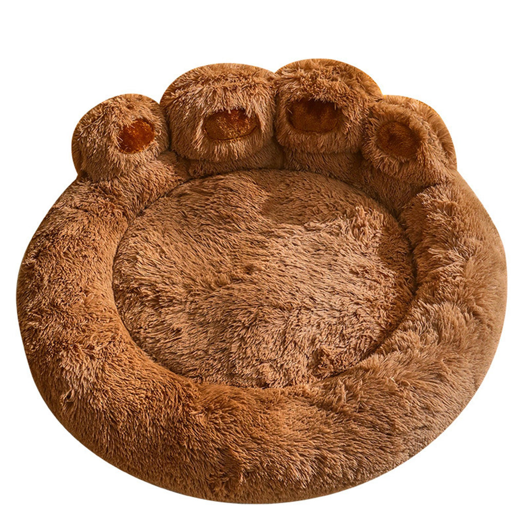 Paw-Shaped Pet Nest Bed — Warm, Fluffy &amp; Ultra-Comfortable Sleep Spot