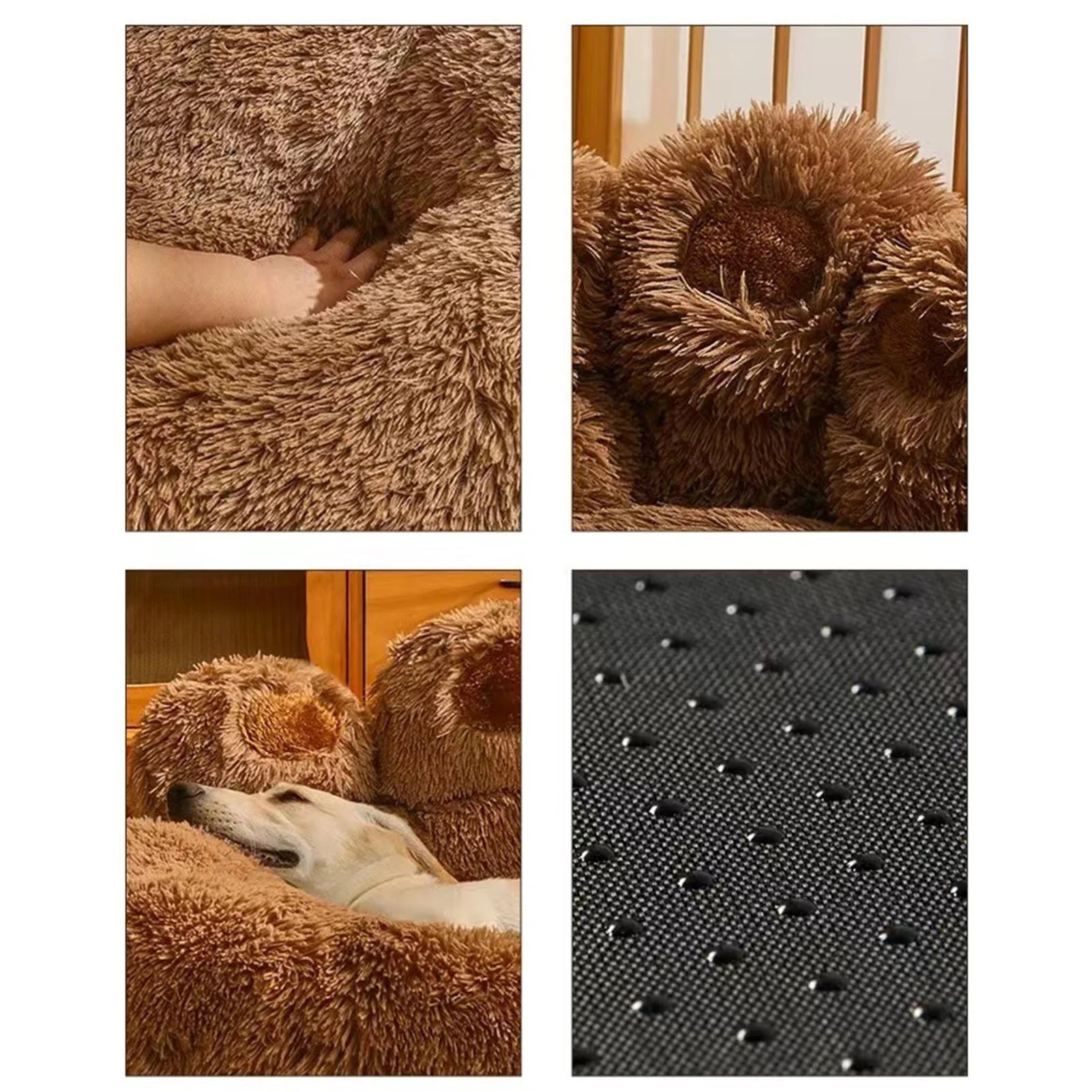 Paw-Shaped Pet Nest Bed — Warm, Fluffy &amp; Ultra-Comfortable Sleep Spot